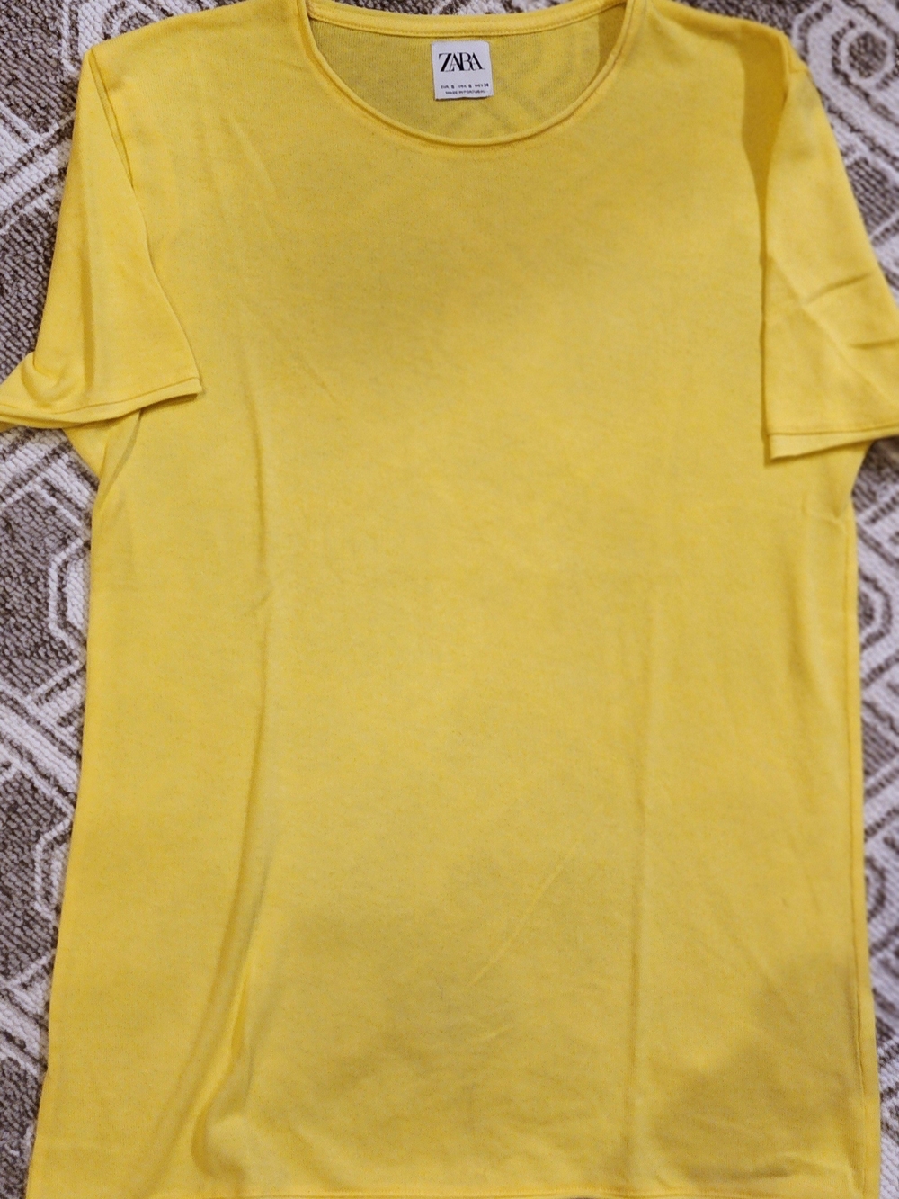 Zara Yellow Short-Sleeve T-Shirt